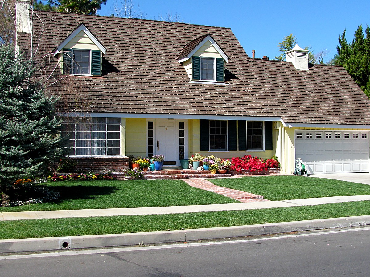 Front elevation of the Le Sage Avenue residence, Woodland Hills, California