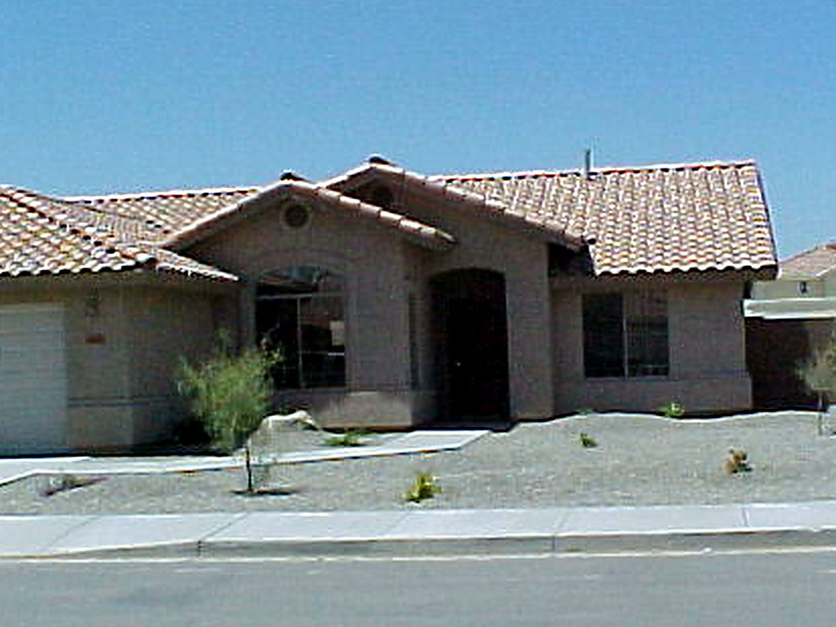 Front elevation of the Yuma, Arizona residence
